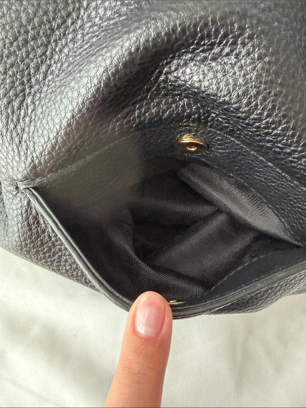 Michael Kors Black Pebbled Leather Tote with Gold Hardware
